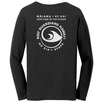 Reef Guardians Bella Ladies Long-Sleeve T-Shirt Malama I Ke KAi on back