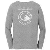 Reef Guardians Bella Ladies Long-Sleeve T-Shirt Malama I Ke KAi on back
